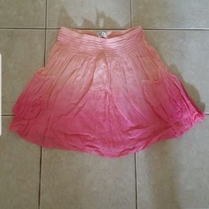 Ombre pink mini skirt